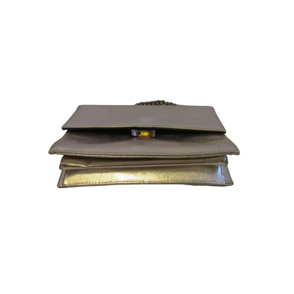 *Stunning Vintage Gold Metallic Boxy Evening Shoulder Bag - Picture 3 of 9